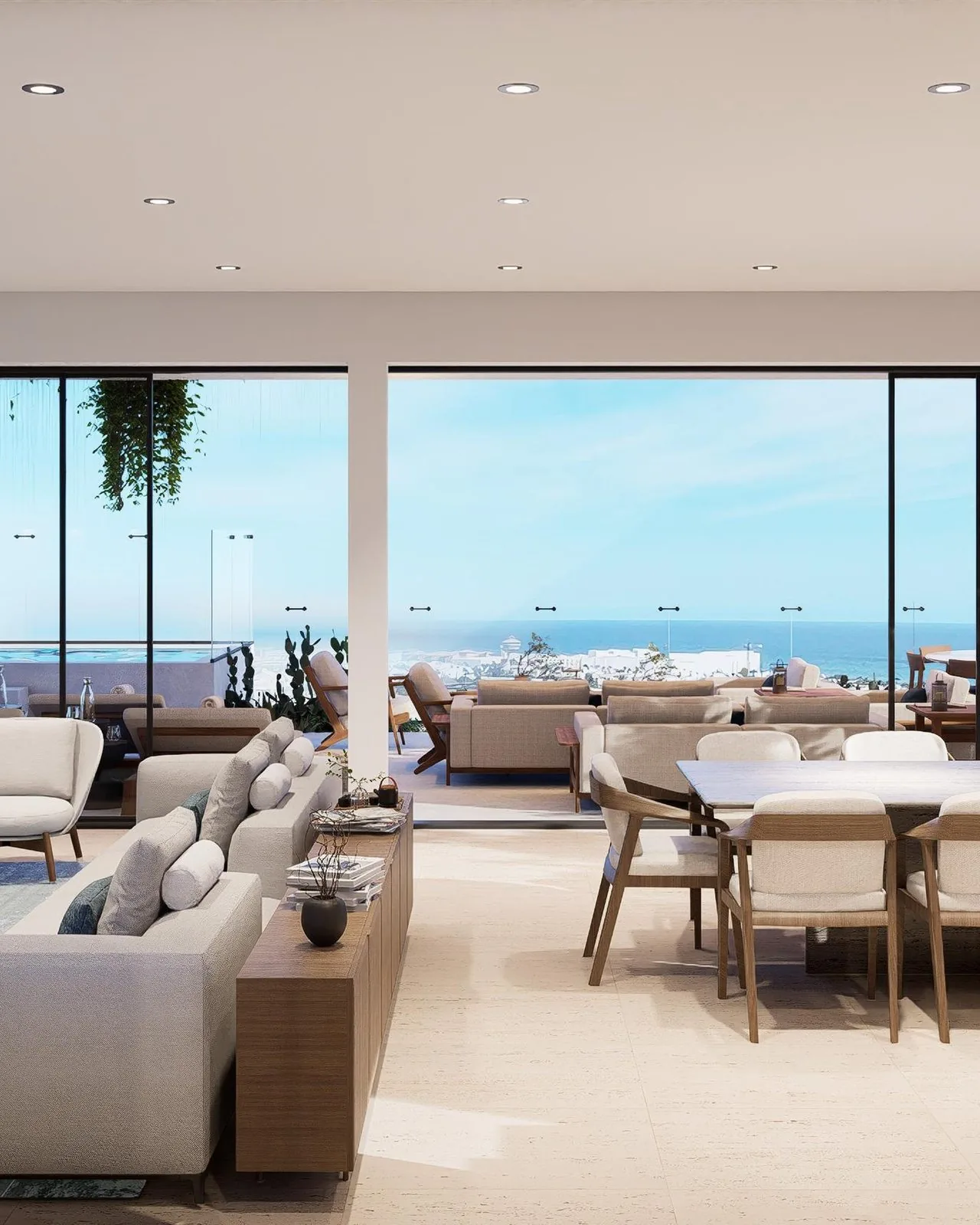La Cima 20 · Sala y comedor con vista